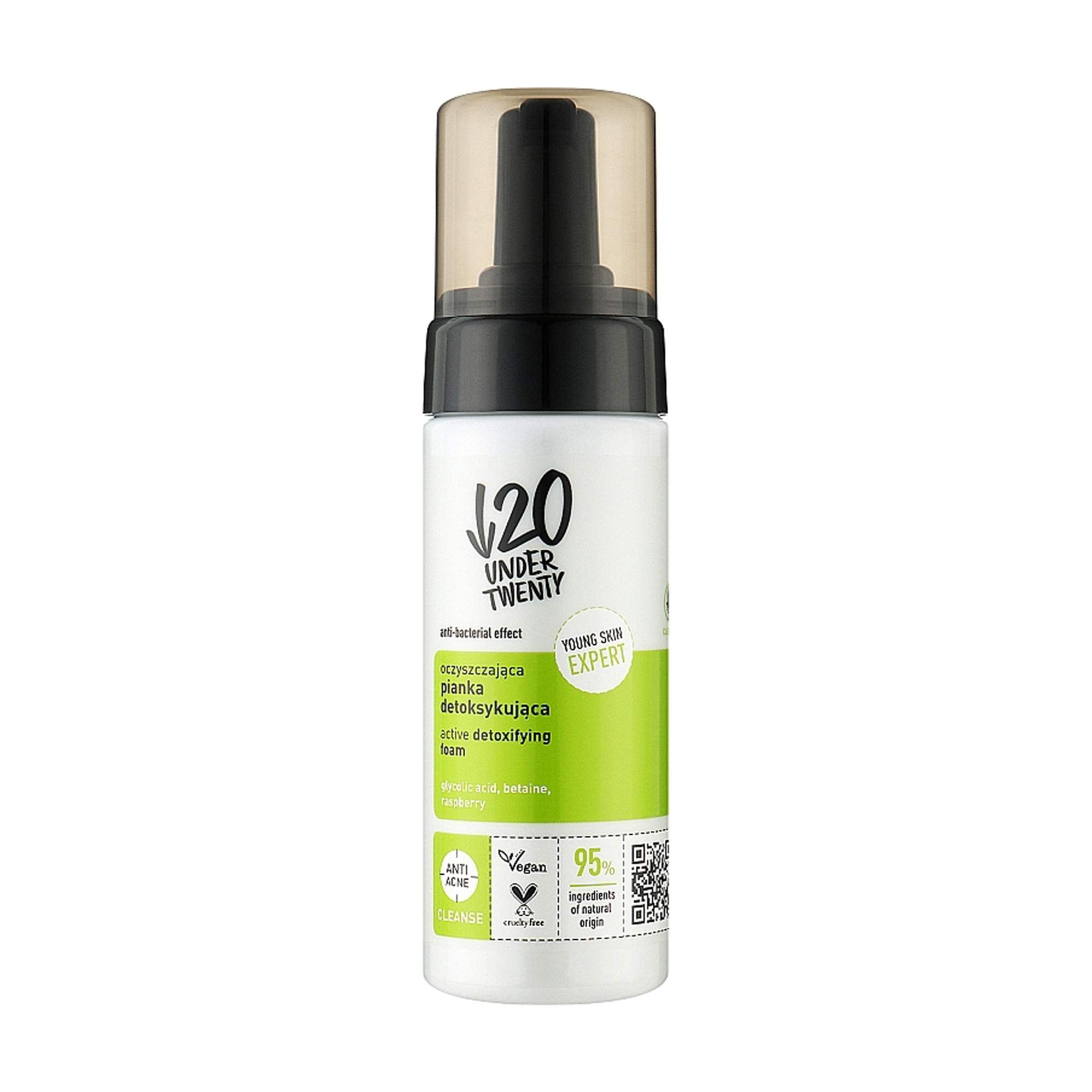 Очищувальна пінка для вмивання Under Twenty Active Detoxifying Foam, 150 мл